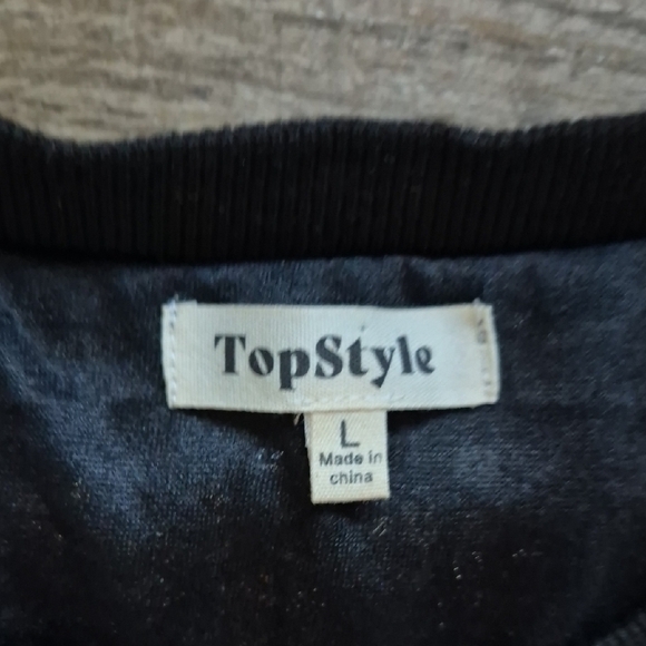 TopStyle Black Sequin Top - Picture 3 of 10